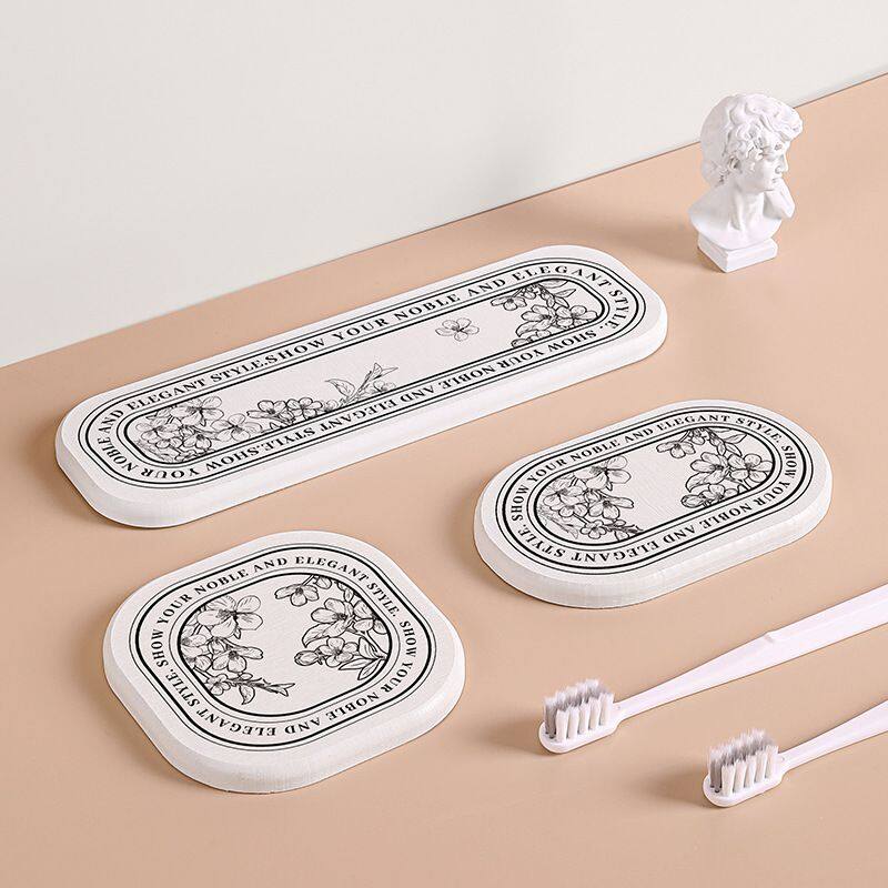 custom printing flower diatomite mat (2)