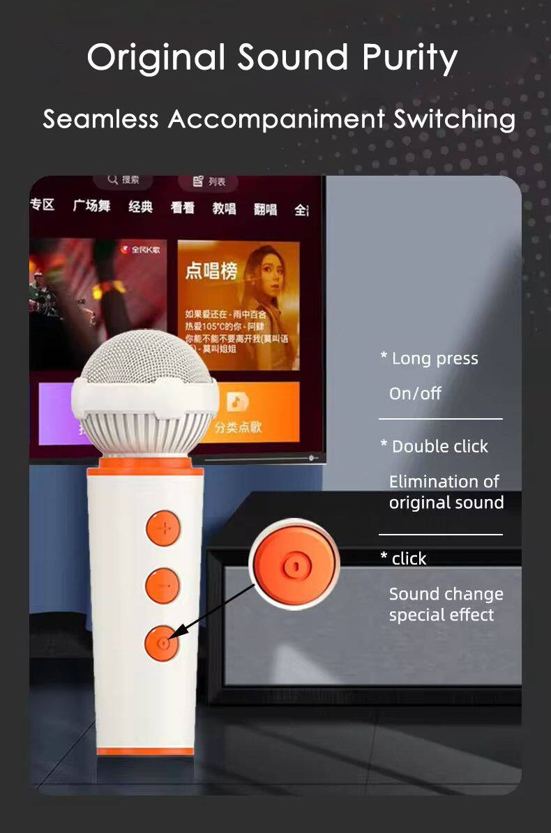 Mic Condenser Mini Karaoke Set Home Party Speaker Arcade Machine For Kids&adults Bluetooth Audio Power Amplifier Module