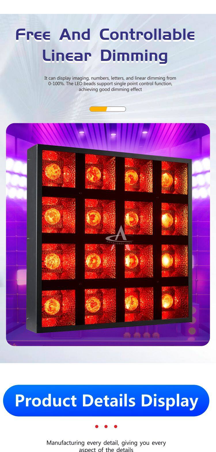 JZ1620L Factory Wholesale 4x4 Matrix light 16x20W Full Color 4in1 LED Lighting Manufacturer Stage Effect Light