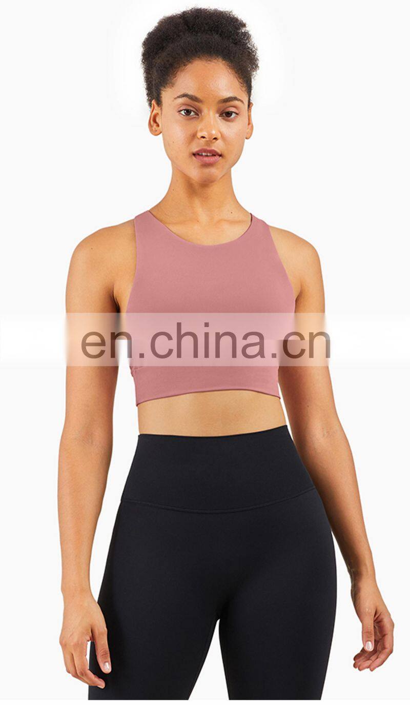 Women's High Impact Sports Bras Cross Back Crop Top Sexy Running Bra for Plus Size