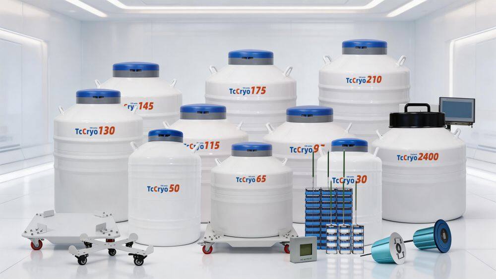 TcCryo Lab Series aluminum dewars