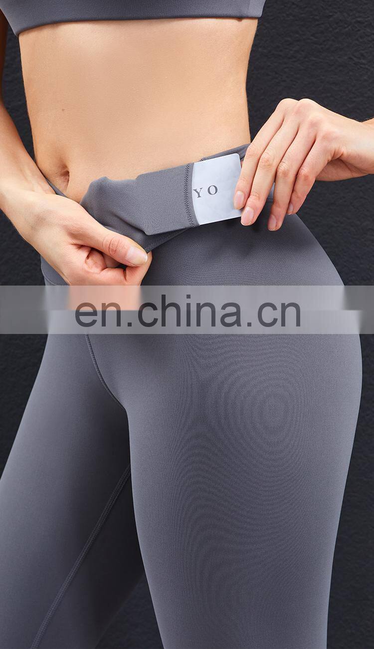 Women's High Support Tummy Control Yoga Fitness Pants Workout Leggings With Pocket