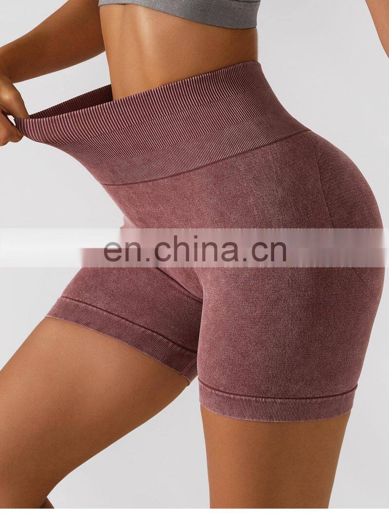 Hot Sale Gym Seamless Biker Shorts High Waist Yoga Scrunch Butt Leggings