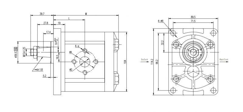 Factory Price CBT Serises CBT-F312/314/316-F1Z1L CBT-F312/314/316-F1Z1R Hydraulic Gear Pumps High Pressure Oil Pumps