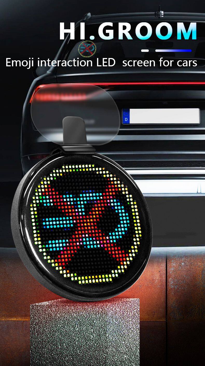 RGB 5V Car Windshield LED Screen New Devil's Eye Flexible Panel with APP Remote Control Scrolling Animated Eyes for Cars