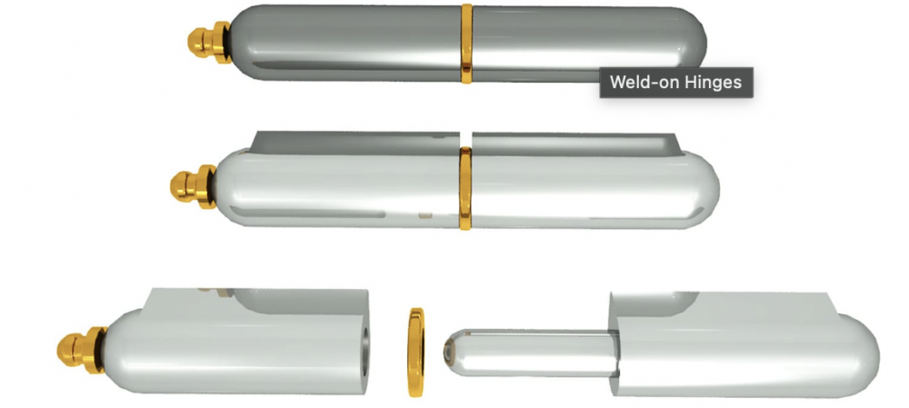 weld-on hinges
