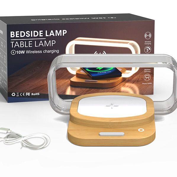 Portable Wireless Night Light Lamp with Multifunction Charger for Phone