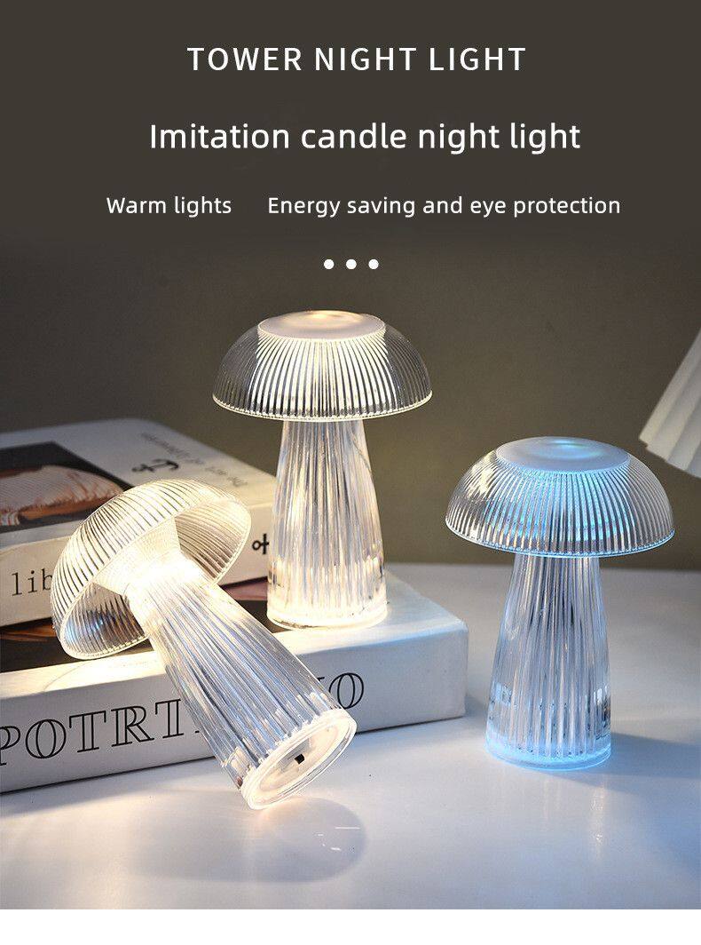 Jellyfish Light Creative Mushroom Light Decorative Ambiance Light Bedside Nightlight