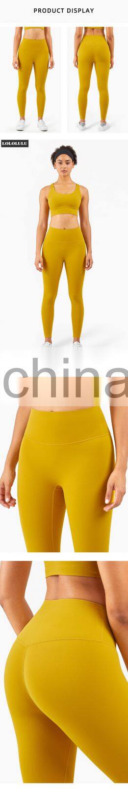 2021 ECO Girls Fitness Sport Leggings Tights Pants Custom Logo Push Up Yoga Pants With Pocket