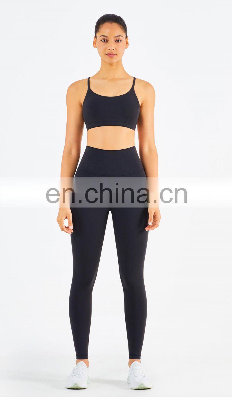 Outdoor wear Custom Logo In Stock Leggings Fitness Women Clothing Gym Wear Yoga Set