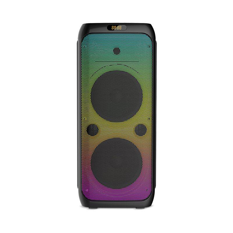 ZQS10208 super power 50W wireless 10-inch*2 deep bass OEM party speaker with colorful lights