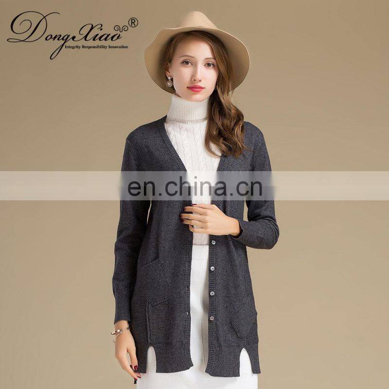 Custom Latest Ladies Sweaters Women Button Front Cashmere Sweater Cardigan