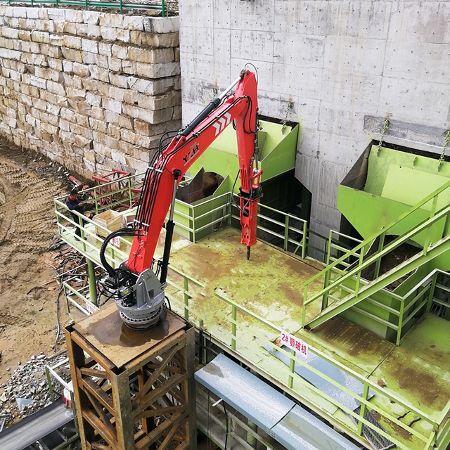 Stationary type pedestal rock breaker boom system4.png