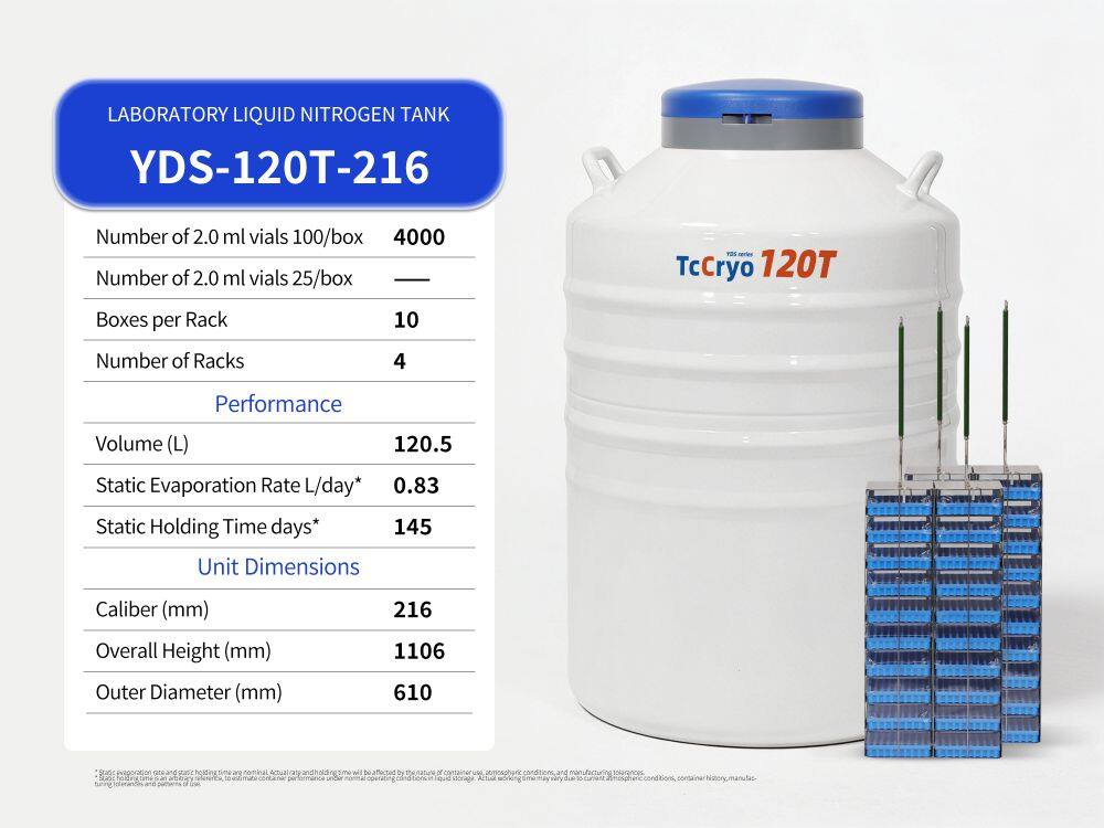 TcCryo 120T cryogenic dewar