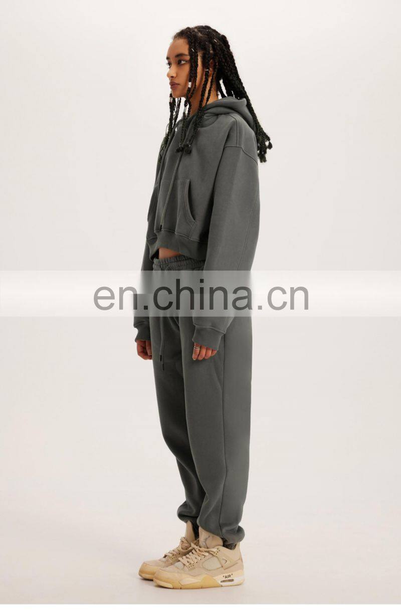 Fall Tiktok Women Drawstring Cropped Hoodies Pockets Plain Long Sleeve Pullovers