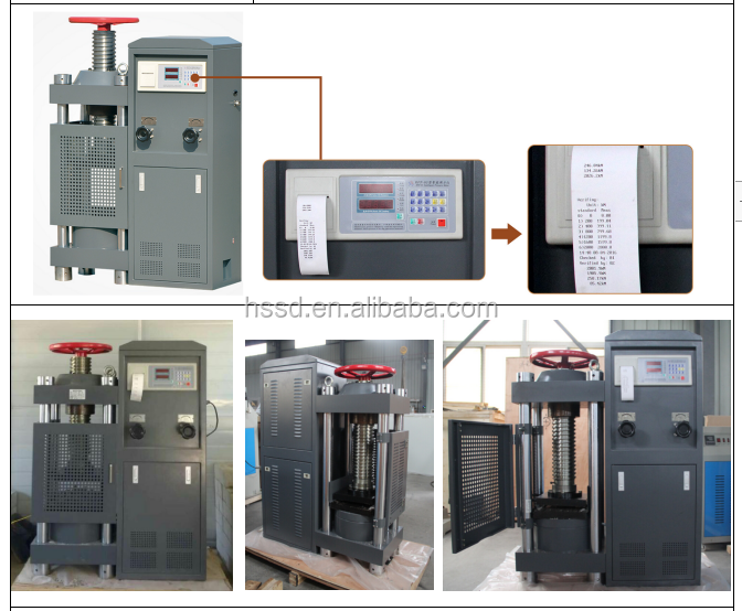 YES-2000 Concrete Cube Compression Testing Machine Electric Control Compression Tester Compress Machine