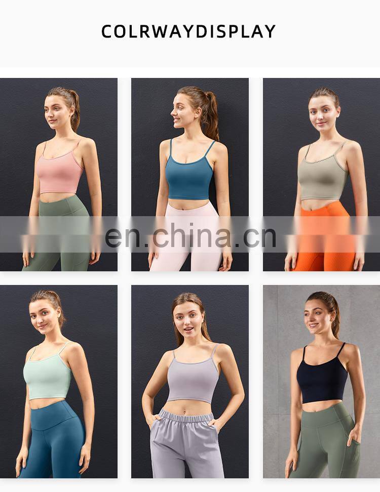 New Arrival Custom Gym Fitness Adjustable Sports Bra High Elastic Girls Tank Top