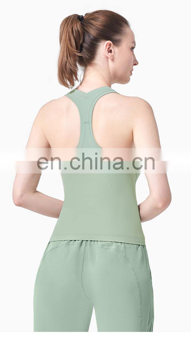 Women Yoga Wear Female Fitness Clothing Racer Back Gym Tank Top Running Sport Tank Top