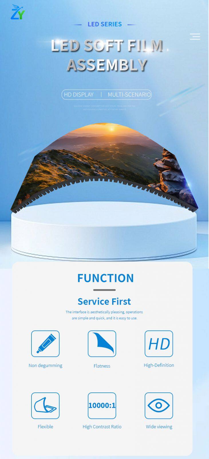 GOB Outdoor Creative Flexible Soft Ribbon LED Screen Modules P2.5 P3 P4 P5 Waterproof 320x160mm Led Video Wall Customized