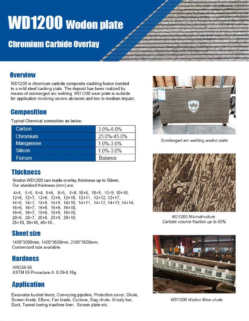 56-68 HRC Chromium Carbide Overlay Wear Plate Alloy Steel Price