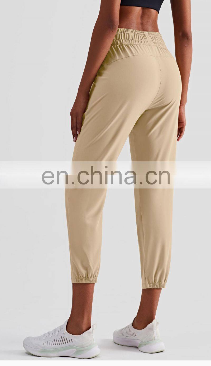 High Quality OEM Women Casual Joggers Pants Large Side Pocket Breathable Sweatpants