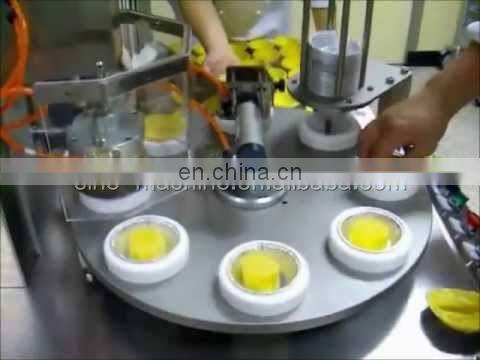 automatic cup dropping crust forming egg tart machine