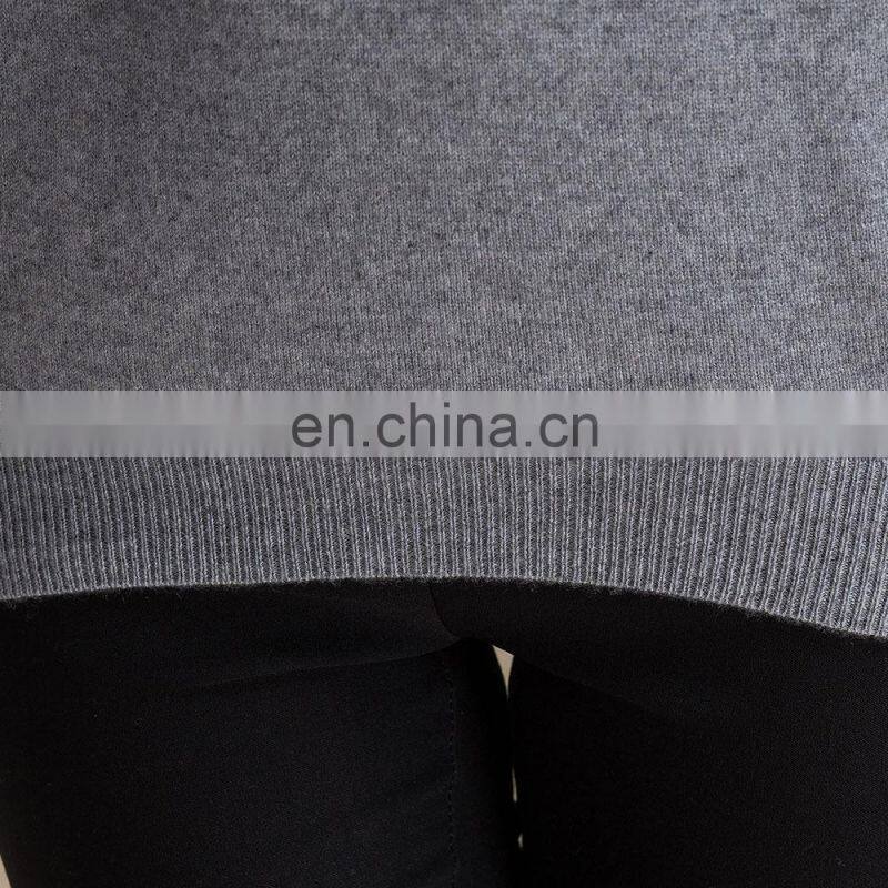 Custom Plain Knitted Basic V Neck Pullover Women Cashmere Sweater