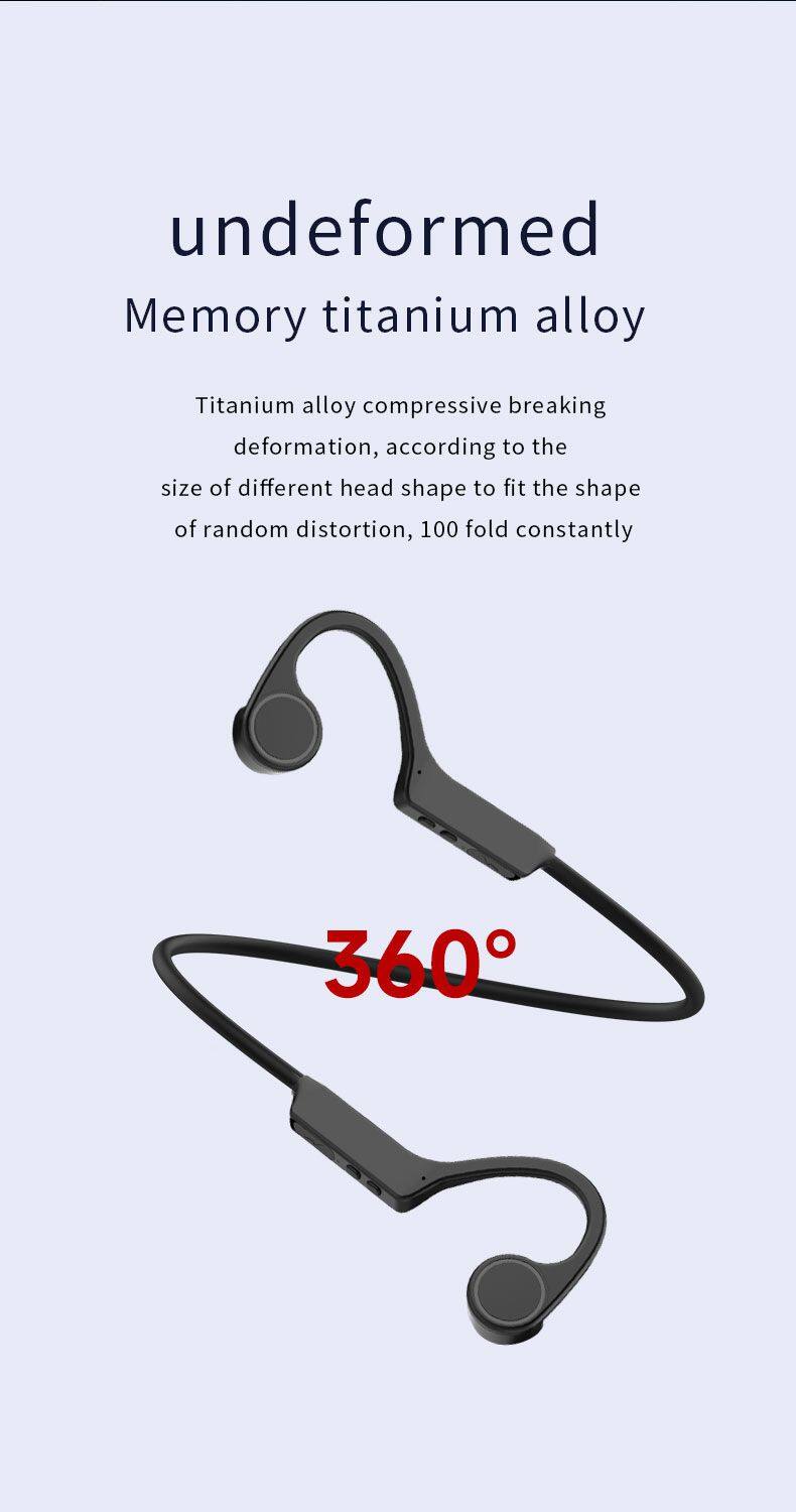 Bluetooth Wireless Headphones Bone Conduction Sports Earphones IP56 Headset Stereo Hands-free with microphone For Running