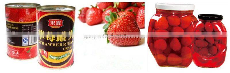 Automatic canned sweet strawberry processing plant / strawberry in syrup production line