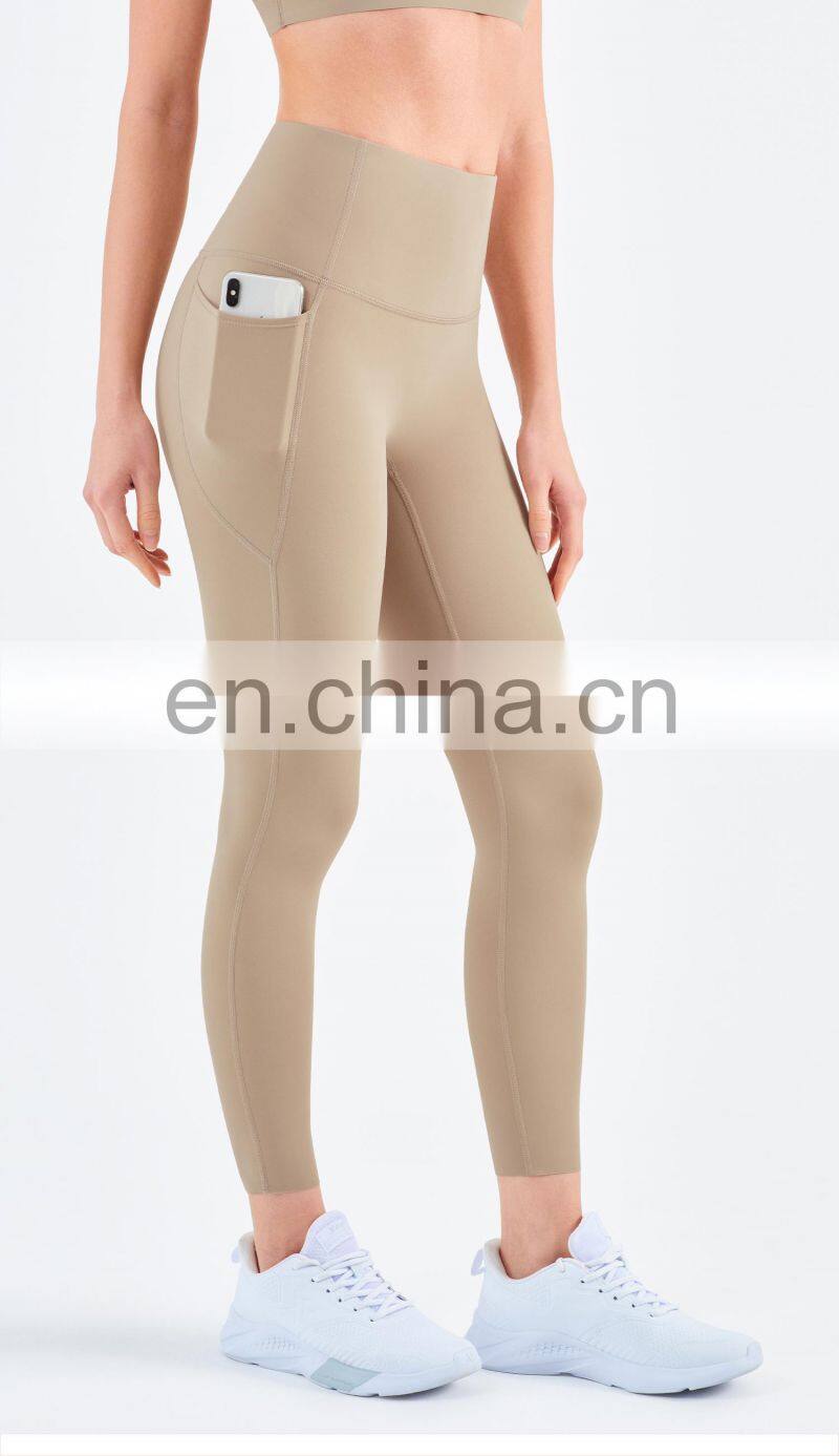 High Waist Yoga Leggings Women Recyclable Custom Gym Sports Pants With Pockets