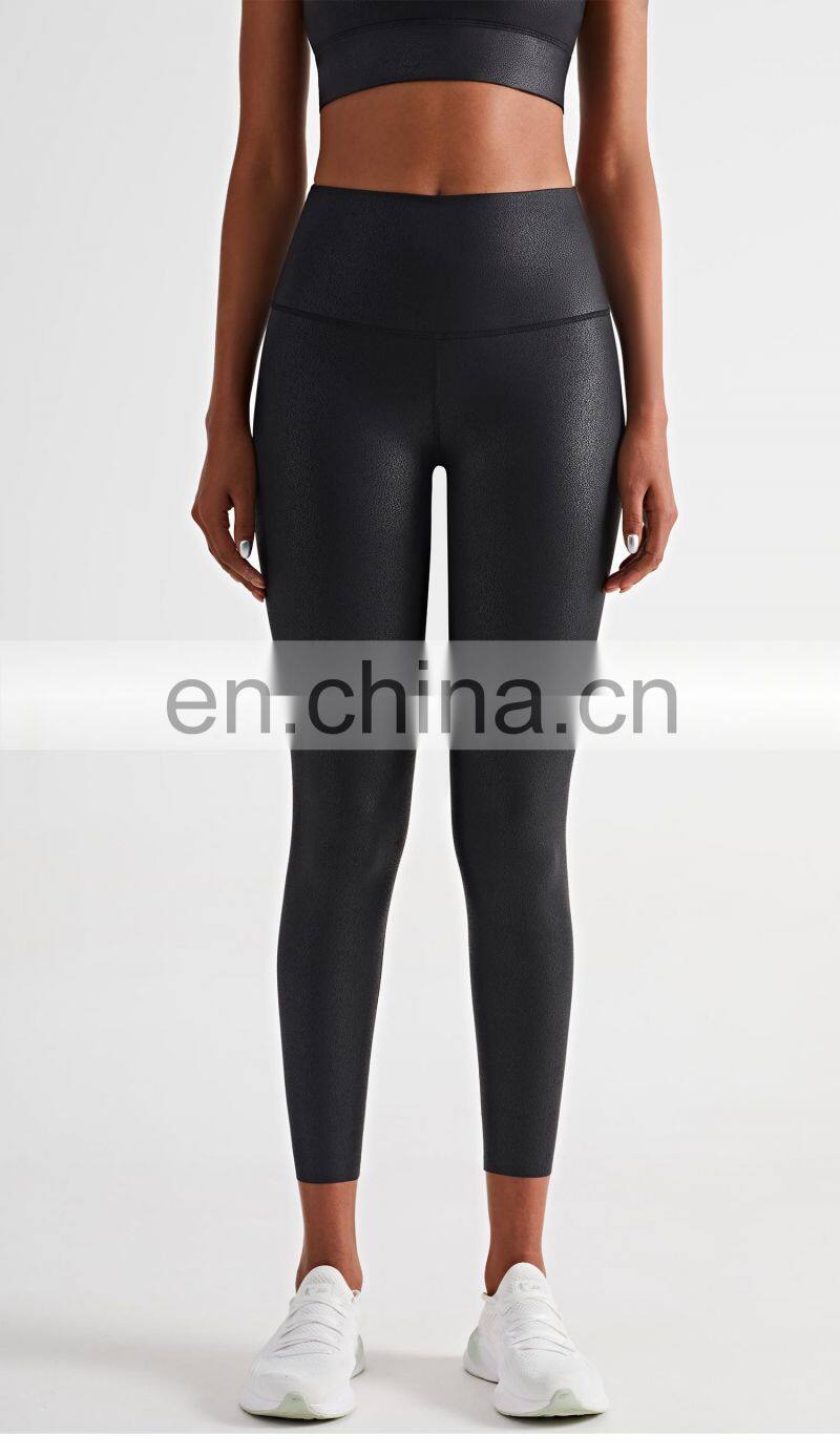 New Leather High Waisted Scrunch Butt Leggings Workout Legging Yoga Pants For Women