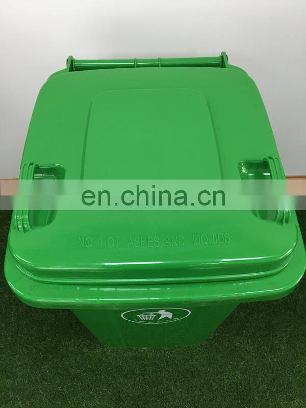 100 Liter Outdoor Trash Can Sanitation Plastic Dustbin Garbage Wheelie Waste Bin With Lid