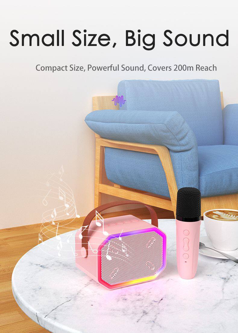 Ktv portable microphone outdoor subwoofer bloutooth karaoke party boombox karoke speaker with mic