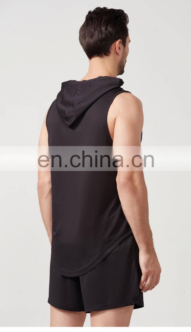 New Hooded Sports Vest Quick-Drying Basketball Shirt Outdoor Loose Casual Men's Tank Tops