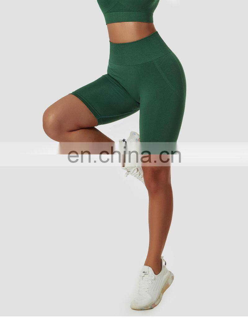 Seamless Butt Lifting Yoga Shorts Tik Tok Women High Rise Compression Biker Leggings