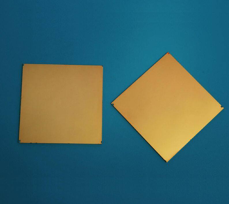 Gold coated mirror