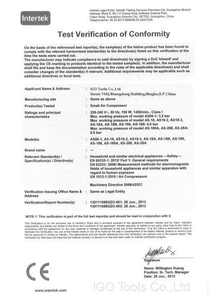 airbrush compressor CE certfificate