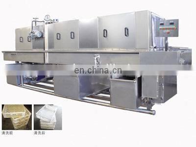 High pressure plastic crate/tray/pallet/case/container/plate/turnover basket washer washing tunnel machine/ cleaning equipment