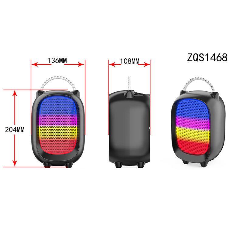 2023 hot sell portable wireless 4-inch speaker 8W power mini bluetooth speaker with colorful lights