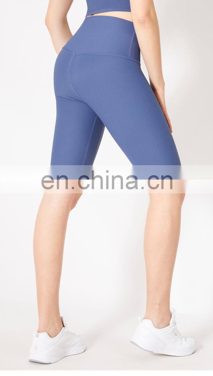 Recycled Custom Fitness Leggings Peach Buttocks Gym Shorts Women