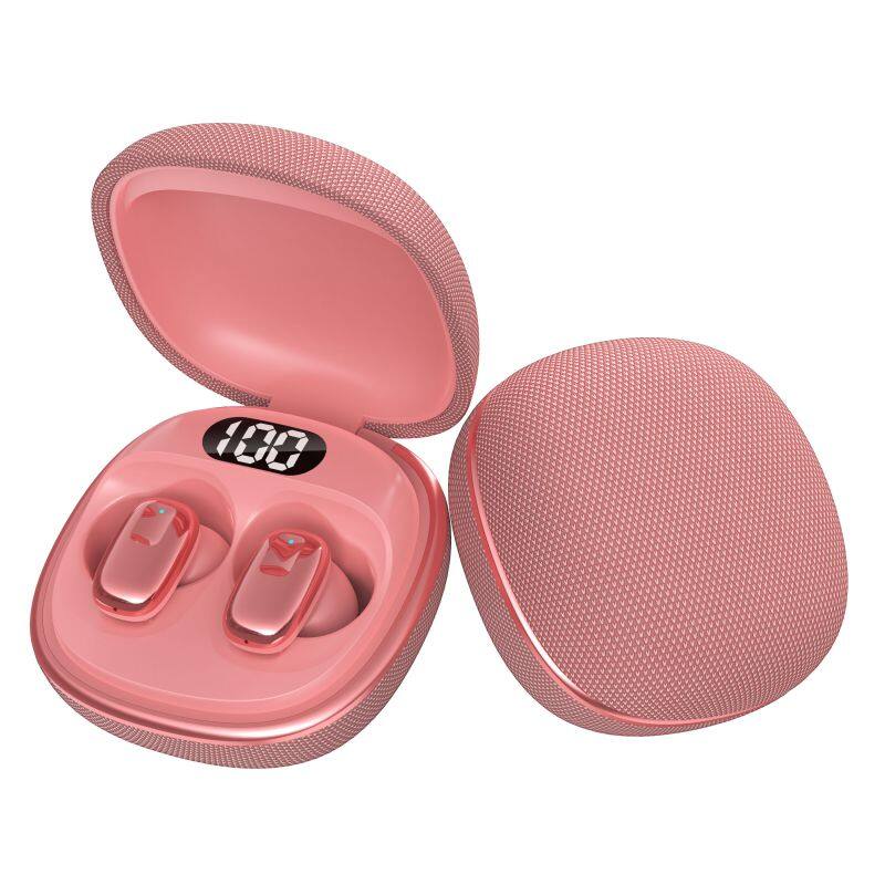 earphone colorful fabric wireless earphone TWS earbuds In-Ear Compact Headset Mini Wireless Headset with power display screen