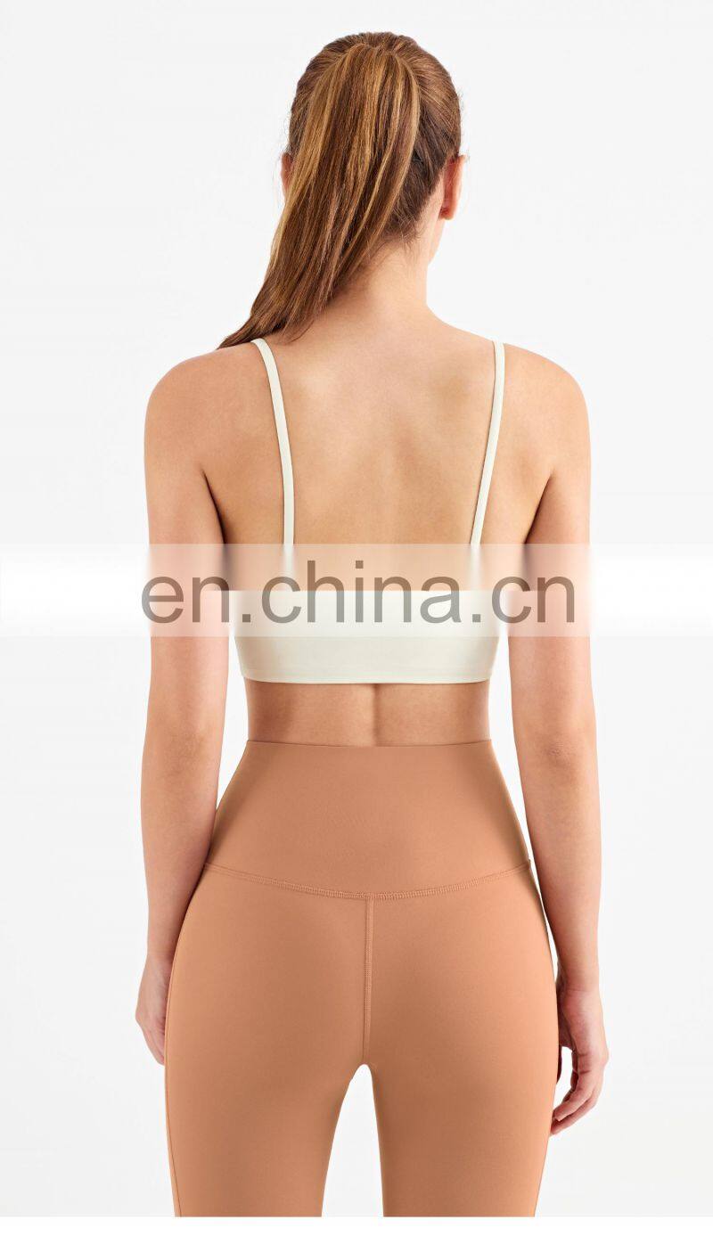 Thin shoulder Sports Vest Sexy Running Yoga Women Push-up Bra Workout Crop Top