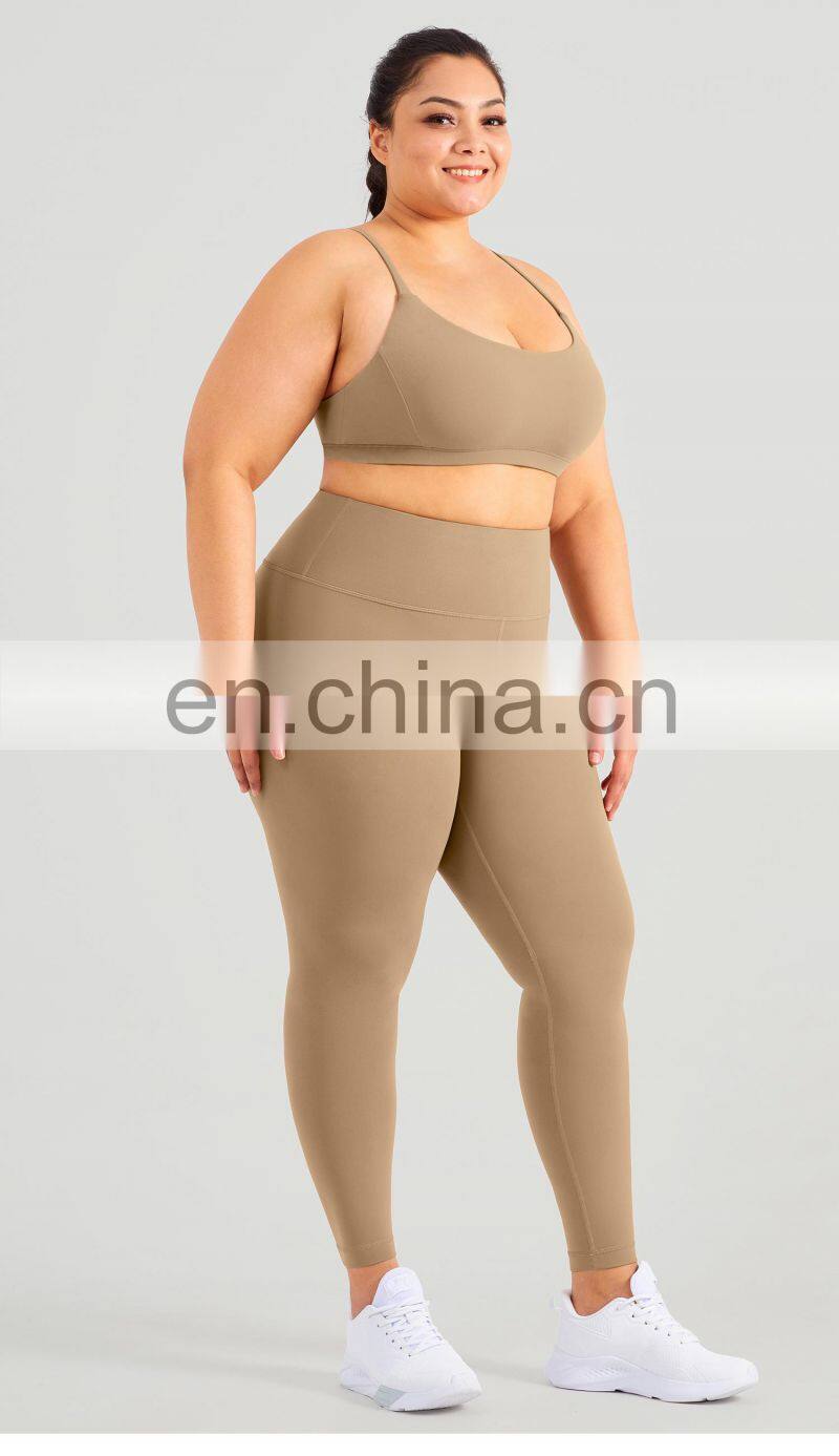 Hot Sale Women Sexy Yoga Sets Fitness Breathable Gym V Back Sport Bra Suit