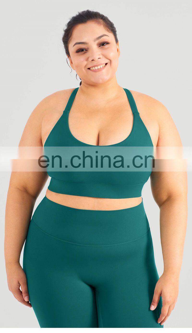 Tiktok Y Shaped Back Sports Bra Plus Size Adjustable Gym Fitness Yoga Top