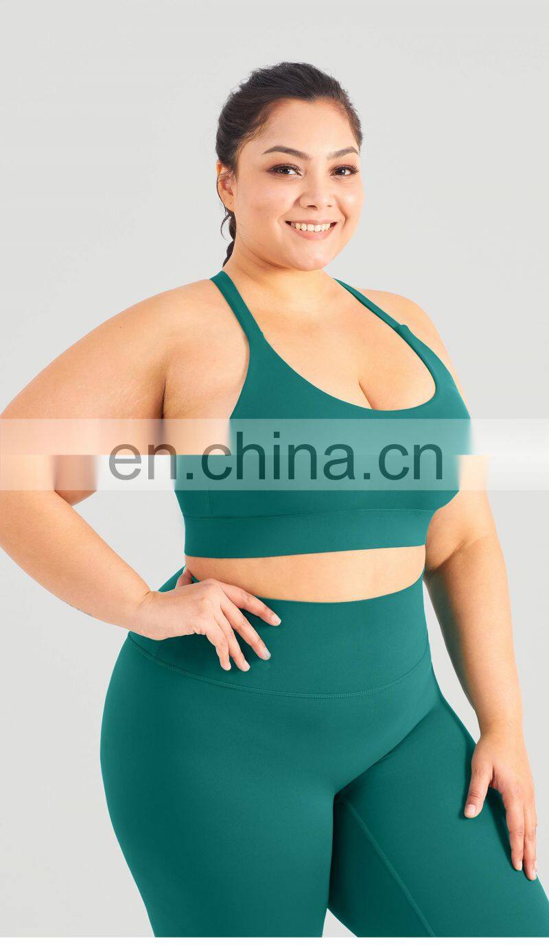 Tiktok Y Shaped Back Sports Bra Plus Size Adjustable Gym Fitness Yoga Top