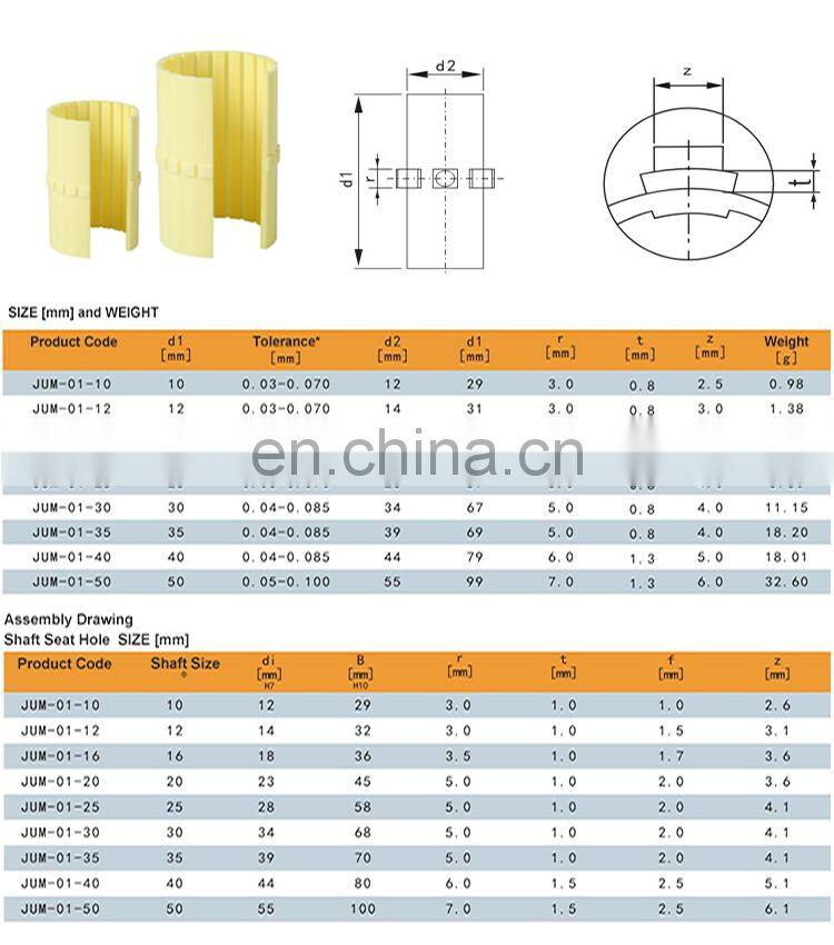 Linear Bearing JUM-01 / 12/16/20/25/30/35/40/50 Fixed Seat