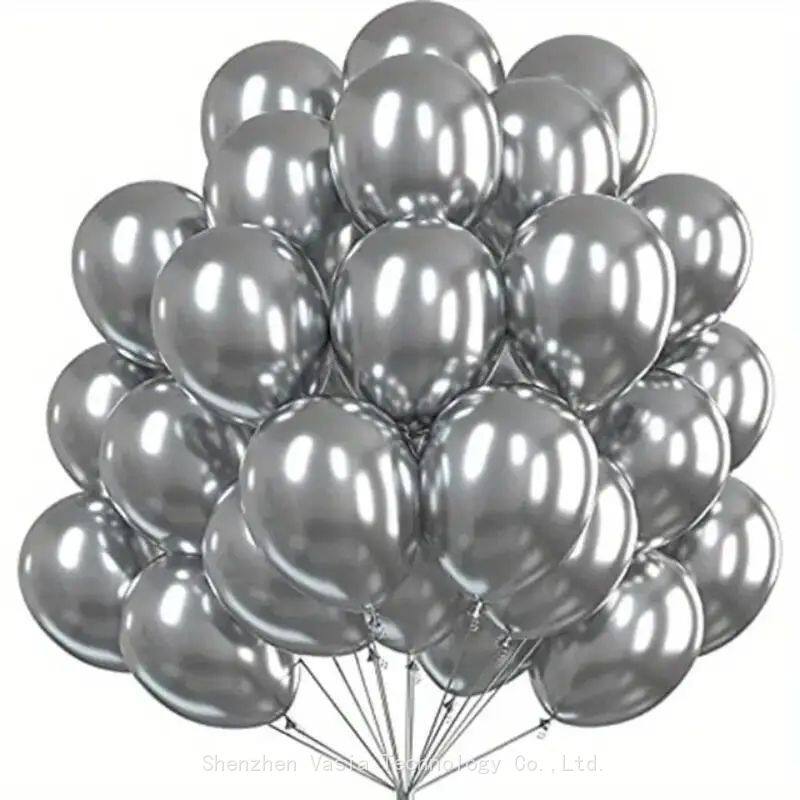 Metallic Chrome Latex Balloons (4)