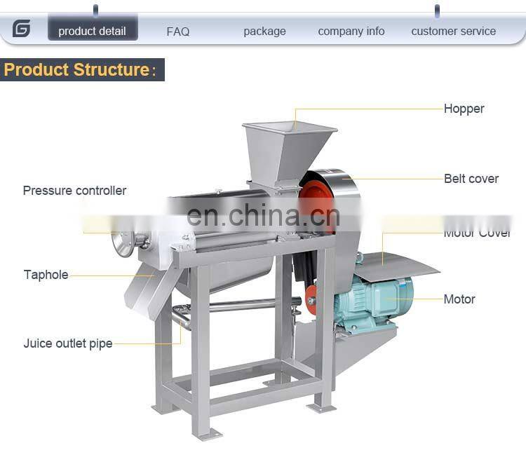 Factory Genyond 20% OFF Fruit puree pulping machine / juice screw pressing extracting equipment extractor machine