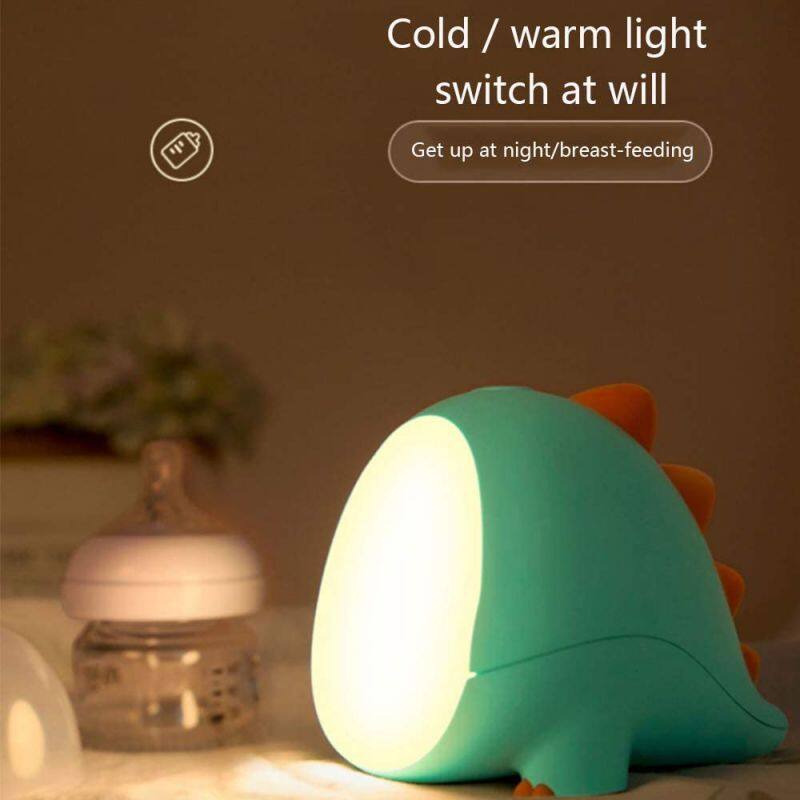 Yarrae Rechargeable Cute Dinosaur LED Nursery Night Light For Kids Sleep Light