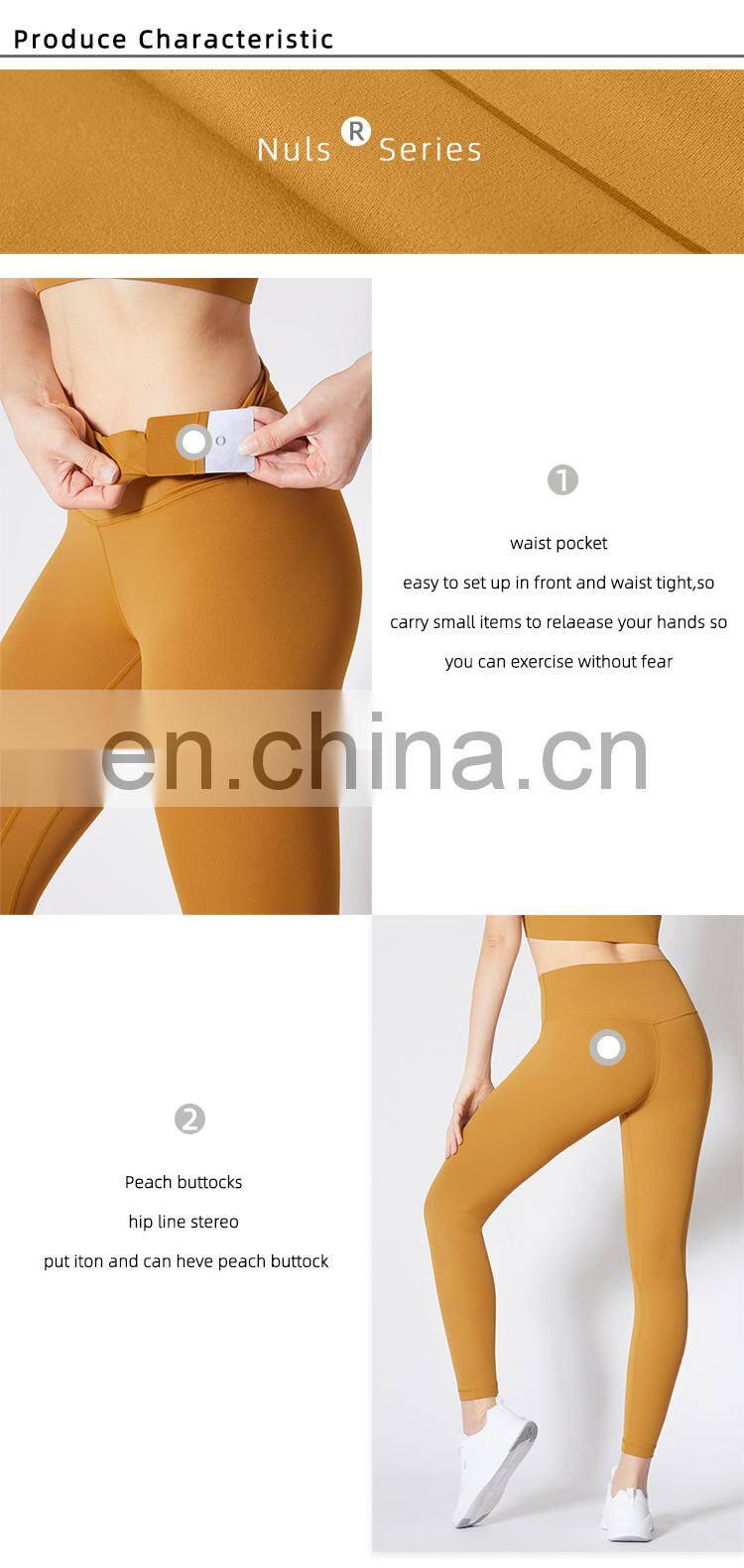 XS-3XL Plus Size Butt Lifting Yoga Pant High Elasticity Workout Sports Legging With Inner Pocket